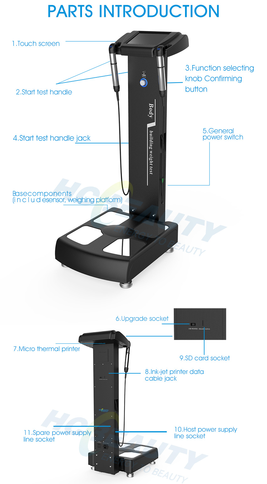 Healthy accurate test body fat analysis machine