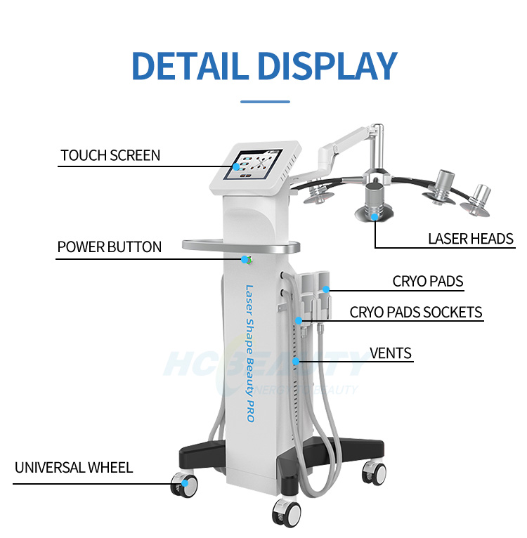 Professional 635nm Fat Removal Lipolaser Body Lipo Slimming Diode 6D
