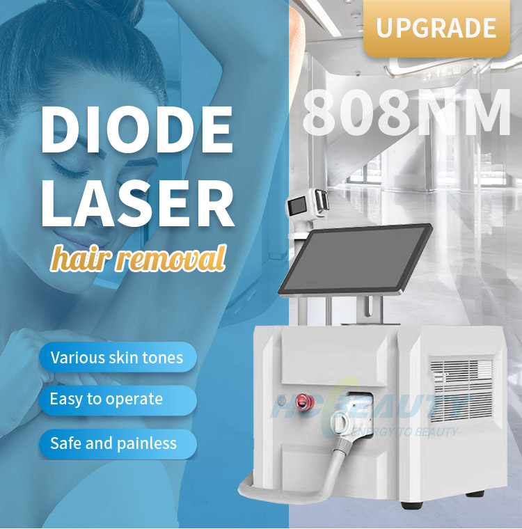 808nm Diode Laser Hair Removal Machine 2000000 Shoots Painless