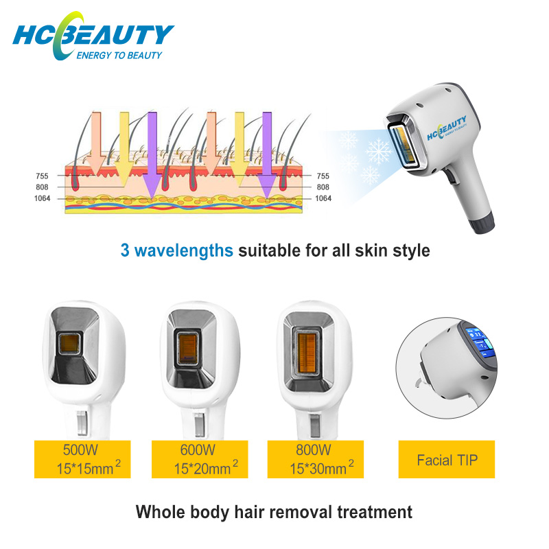 3 Wavelength New Design Cosmetology Machine for Laser Hair Removal