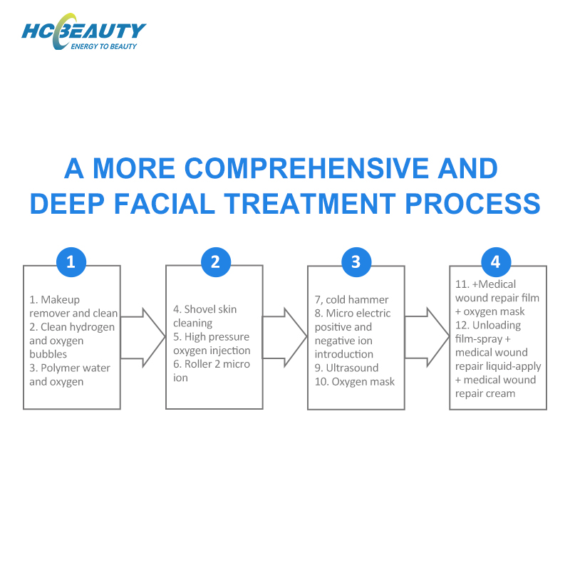 9 in 1 with 11 Modes Convenient Face Lifting Skin Rejuvenation Oxygen Facial Machine for Sale