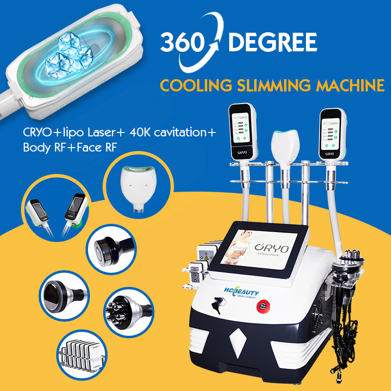 7 in 1 Cryolipolysis Fat Freezing Slimming Machine with 360 Double Chin Handle